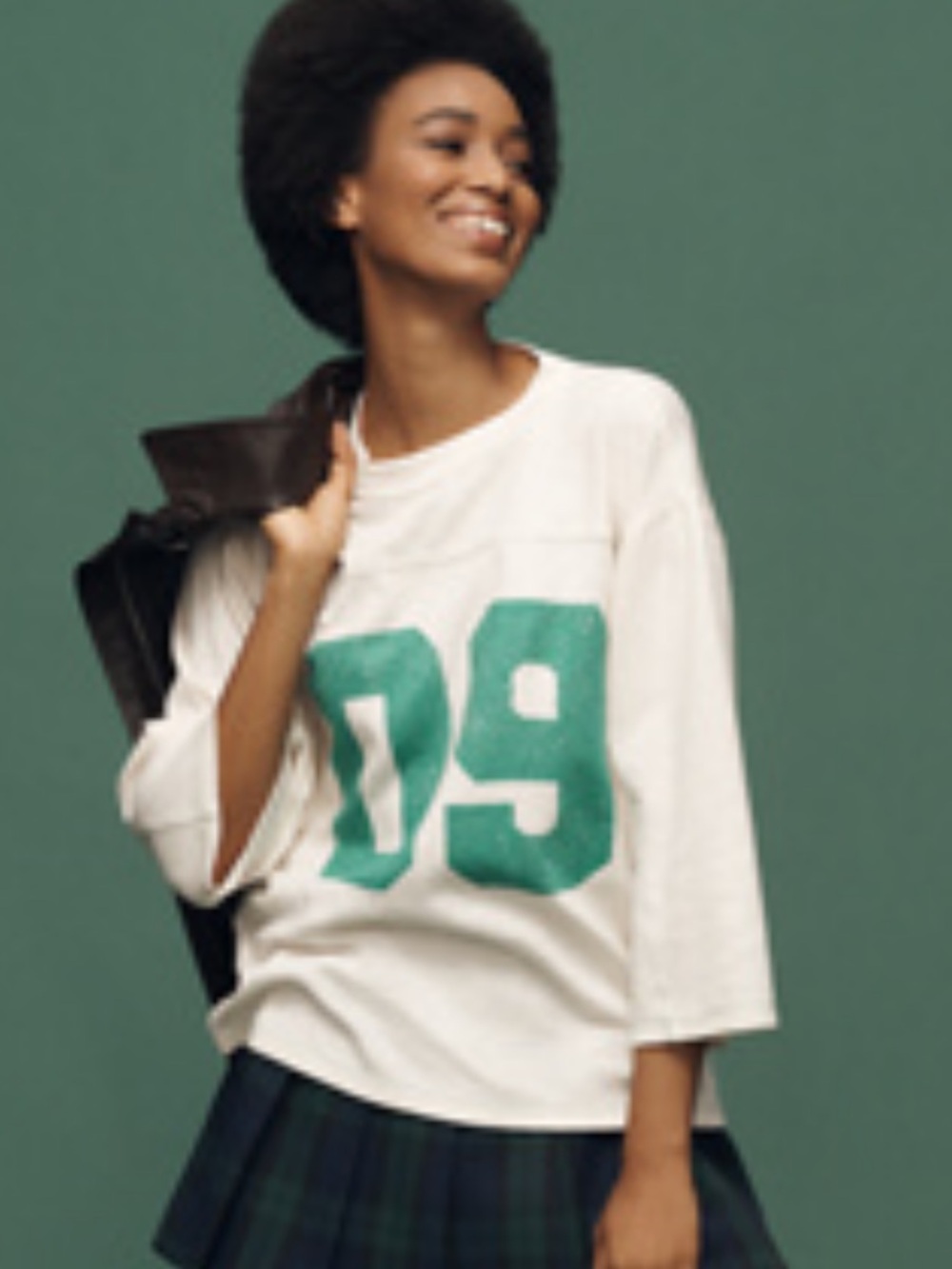 Anthropologie Pilcro 3/4 Sleeve Varsity Tee Medium